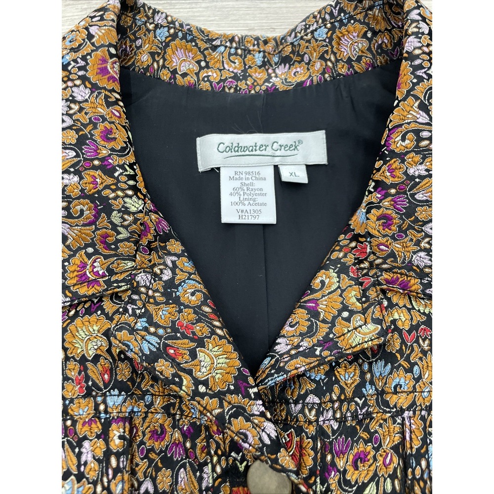 Coldwater Creek Floral Jacquard Blazer Jacket, Casual, Dressy XL - Picture 2 of 6